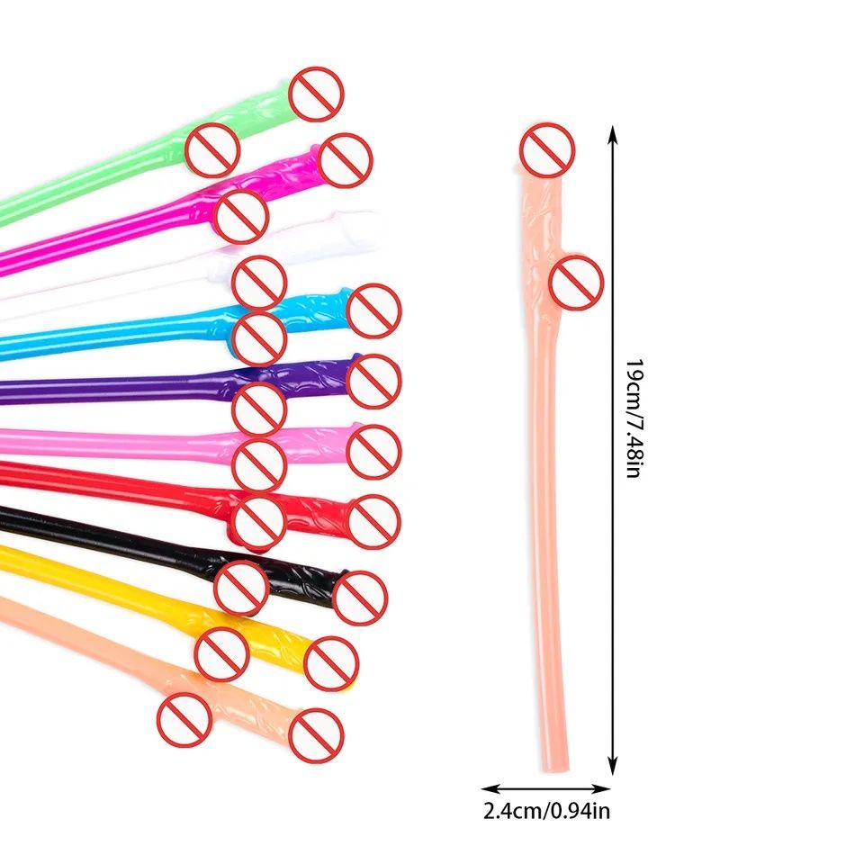 Трубочки в форме пениса(члена),девичник ,трубочки для взрослых 10 штук