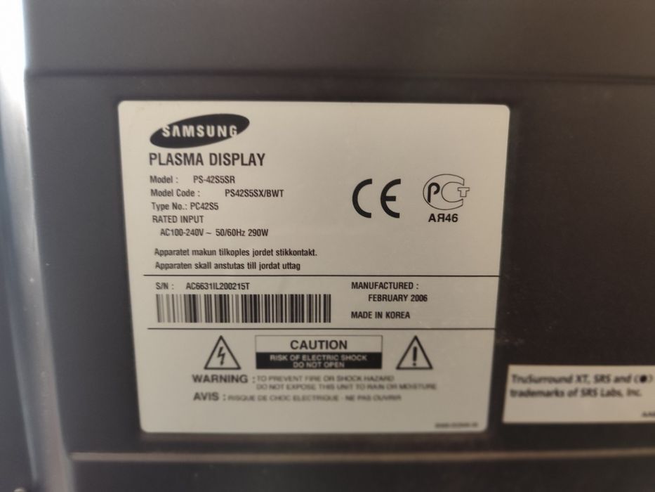 Телевізор Samsung PS-42S5SR