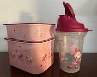 2 Caixas Bifrescos (500ml + 1.3L) + Shaker Minnie Tupperware
