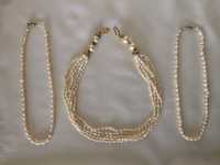 Винтажные бусы ожерелье и колье из жемчуга в 5 нитей 1960-хх