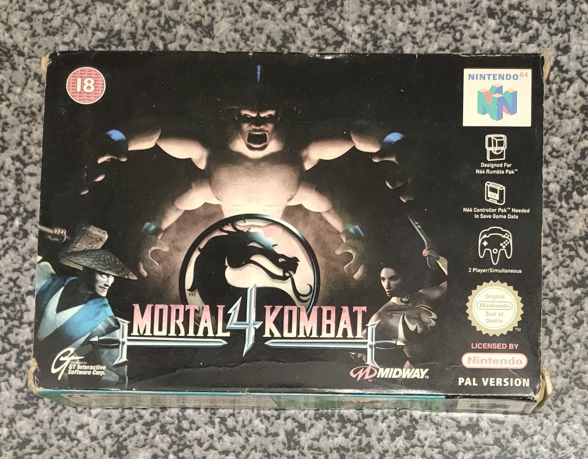 Jogo mortal Kombat 4 N64 pal version