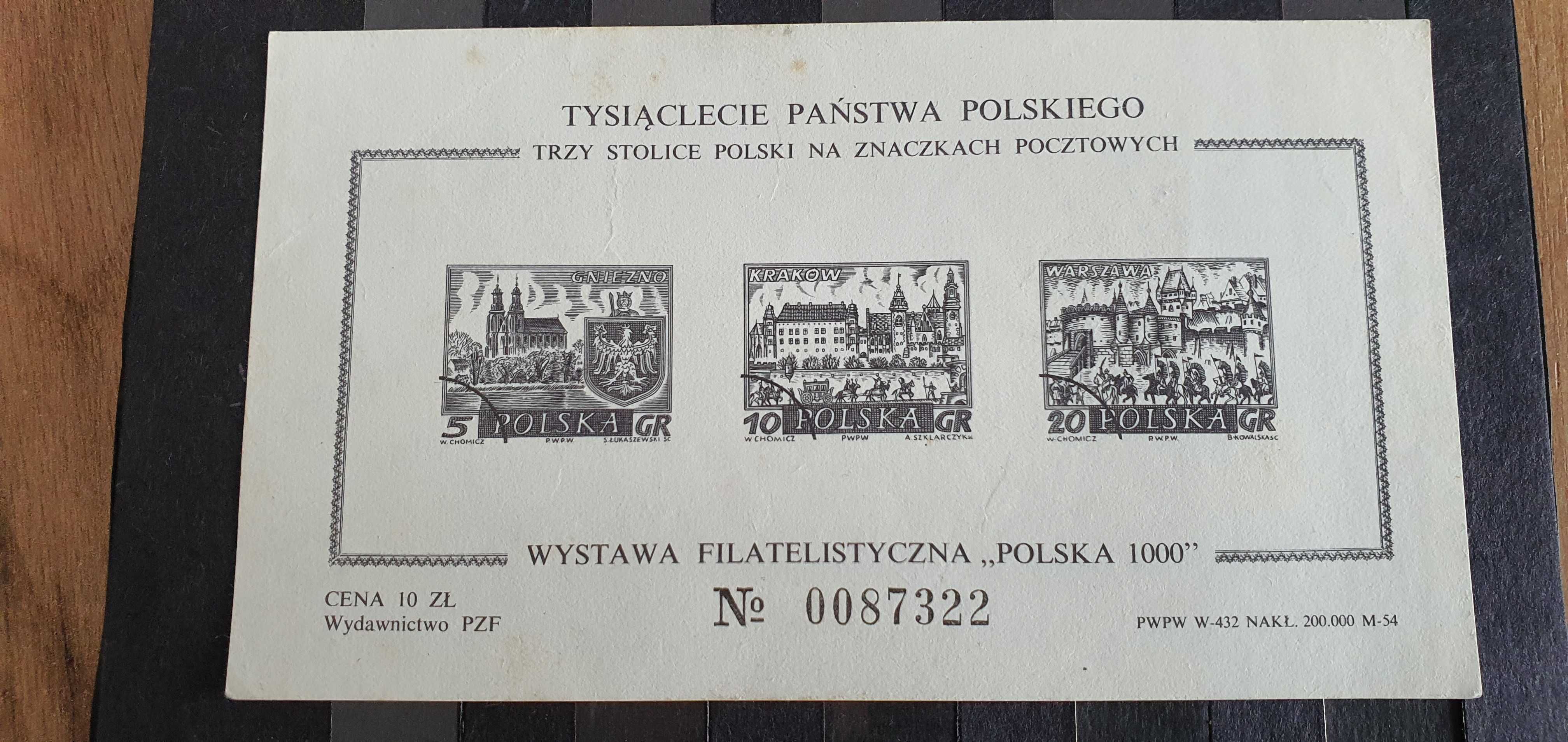 1966 Tysiąclecie Państwa Polskiego czarnodruk 2szt