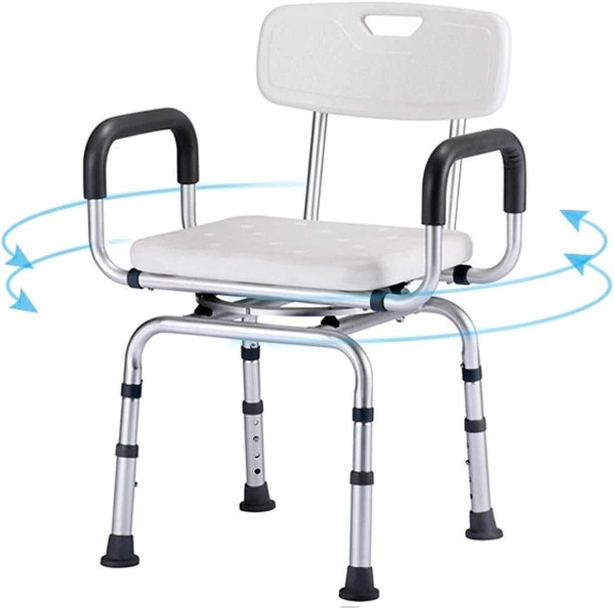 Siedzisko/krzesło prysznicowe dla osób starszych,z poręczami, obrotowe