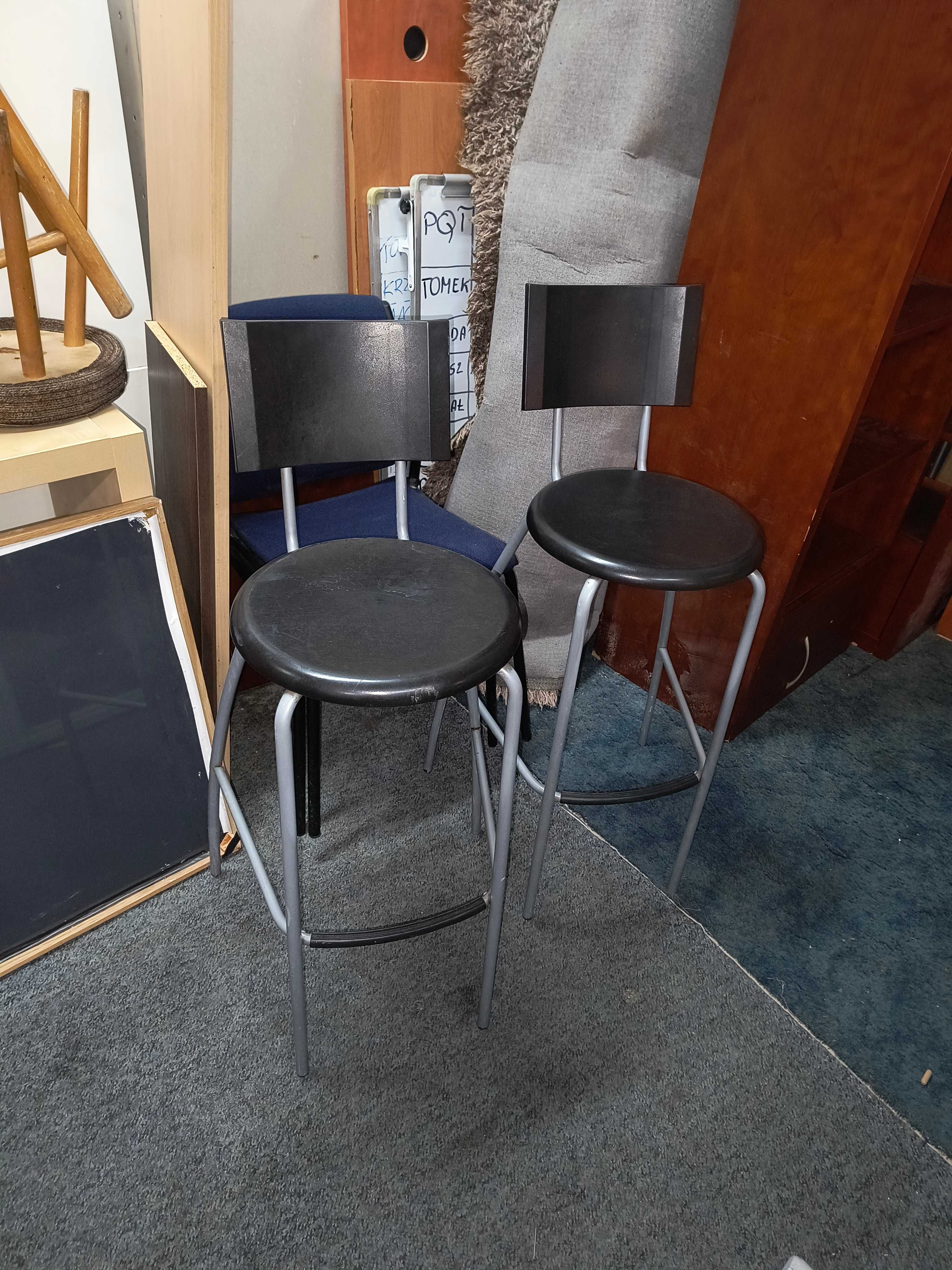 Hokery Ikea 2 sztuki, krzesło brązowe tapicerowane