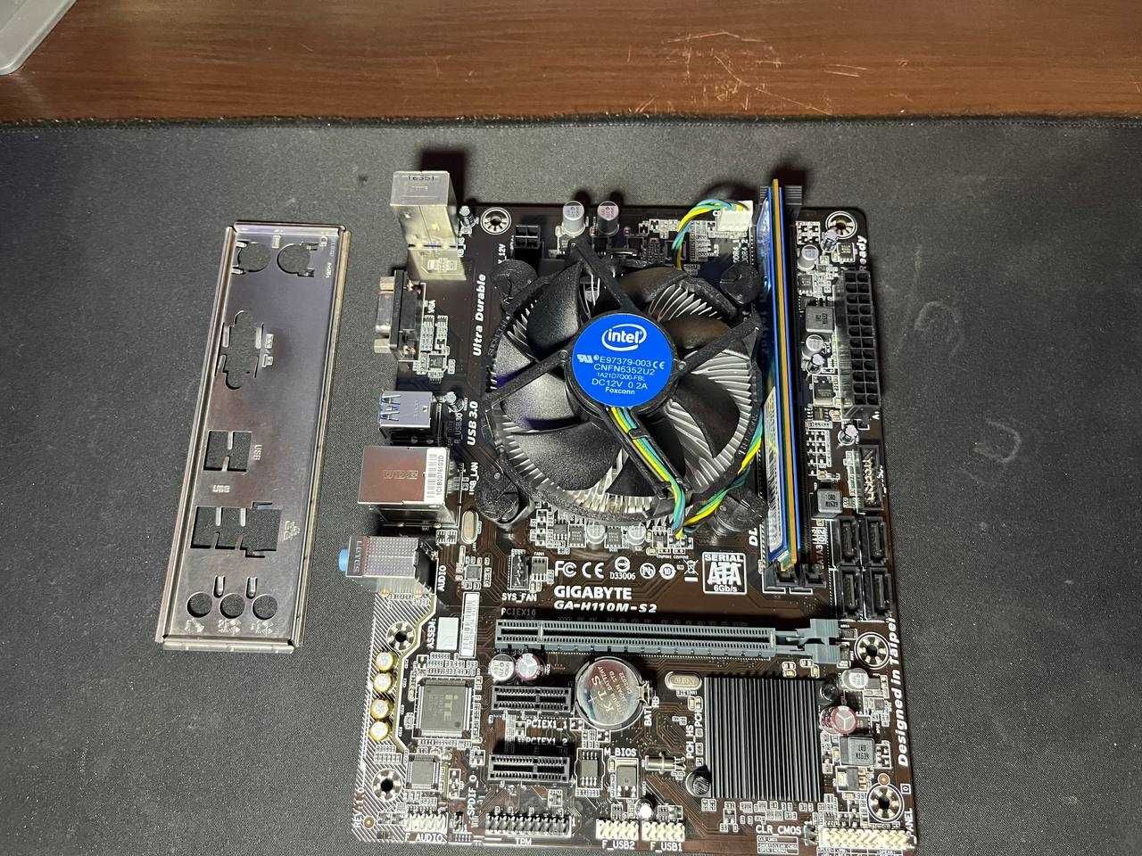 Игровой комплект 1151 H110M-S2-CF, Intel Core i3 6100 3.7Ghz, 4gb ddr4