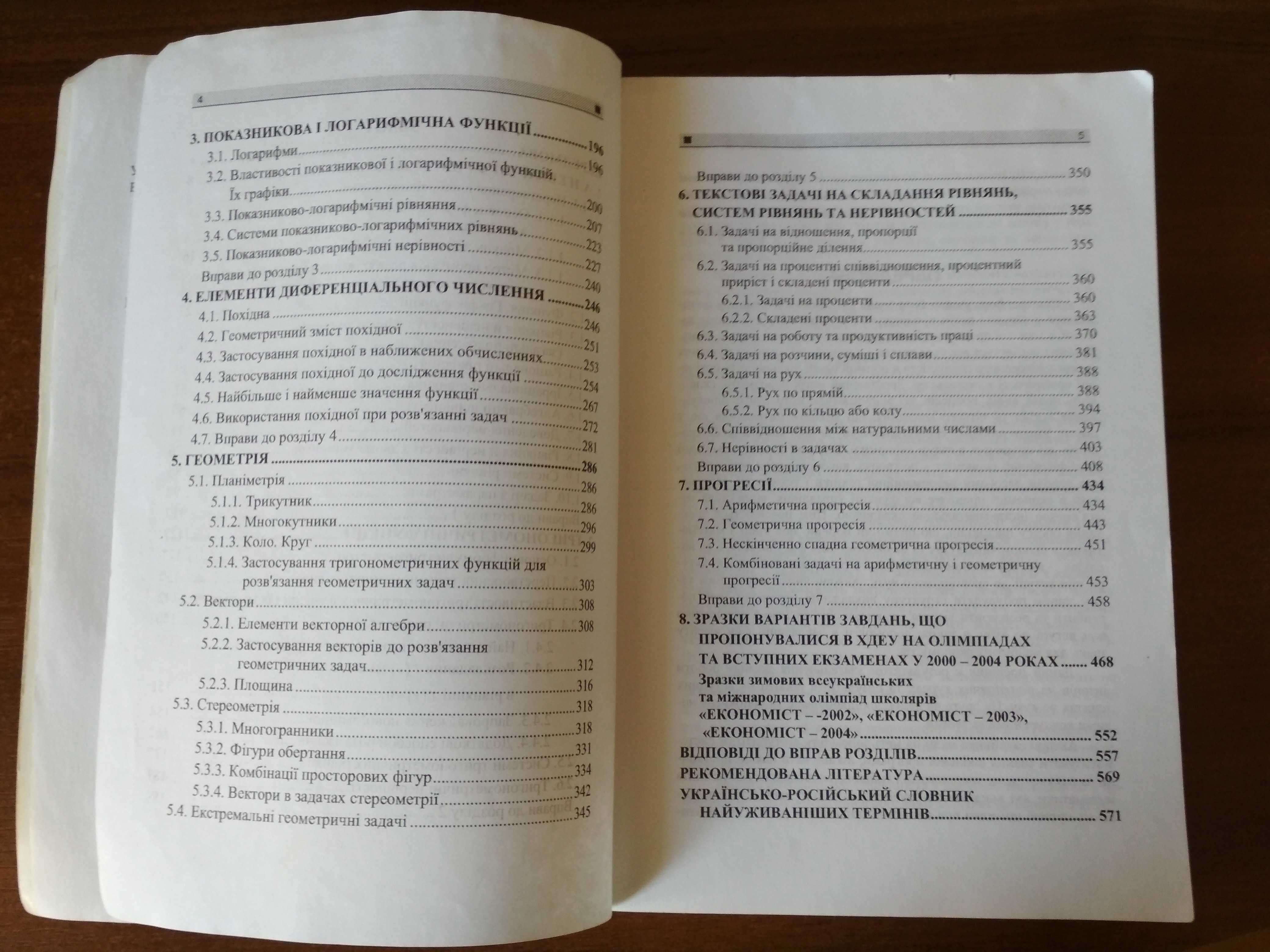 Ігначкова, Малярець. Математика для абітурієнтів, 2-ге вид. (2004 р.)