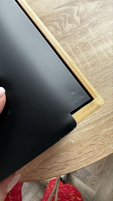 chlebak bambusowy z metalową pokrywą altom design czarny