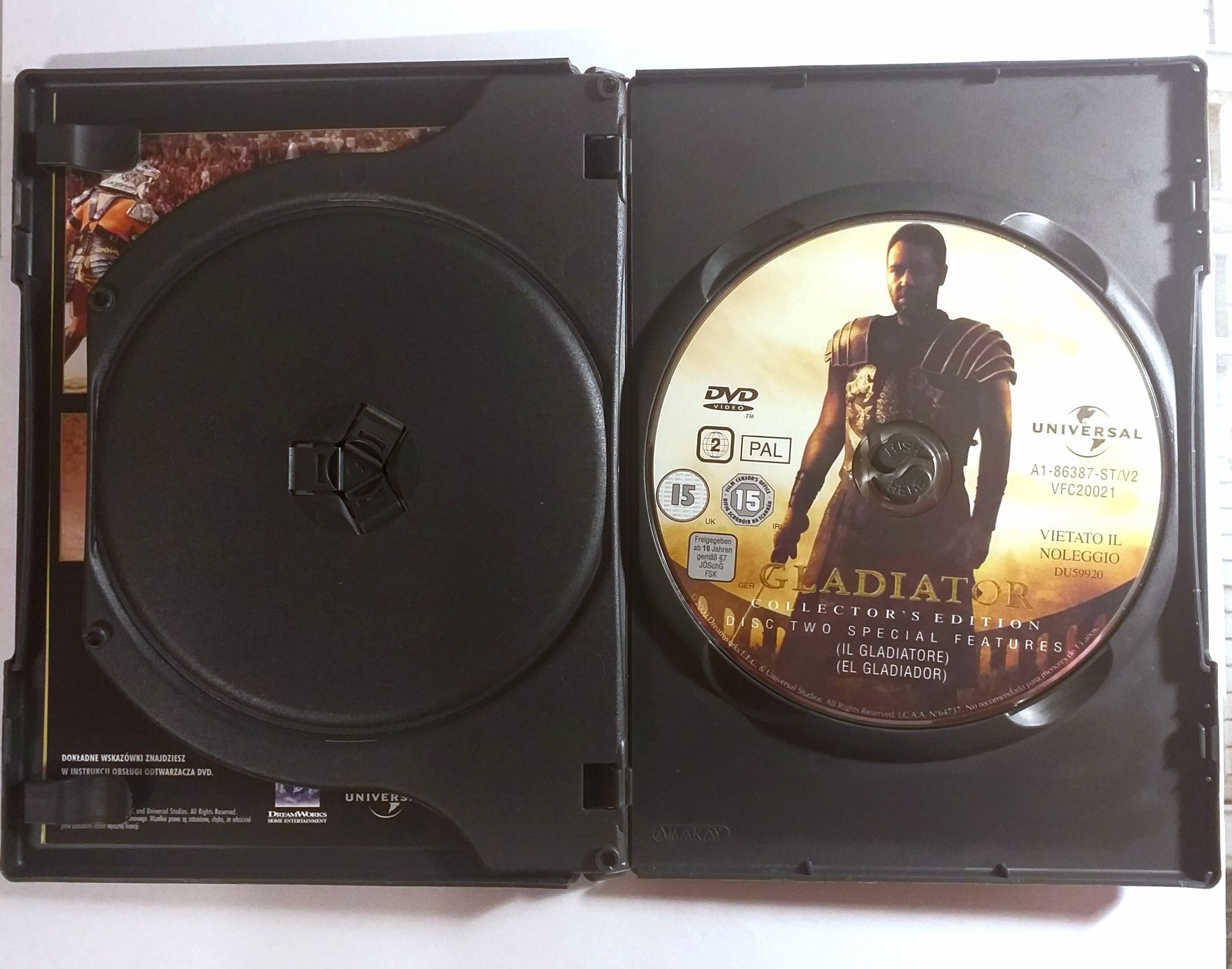 Gladiator Specialna Edycja Dwupłytowa DVD Napisy PL
