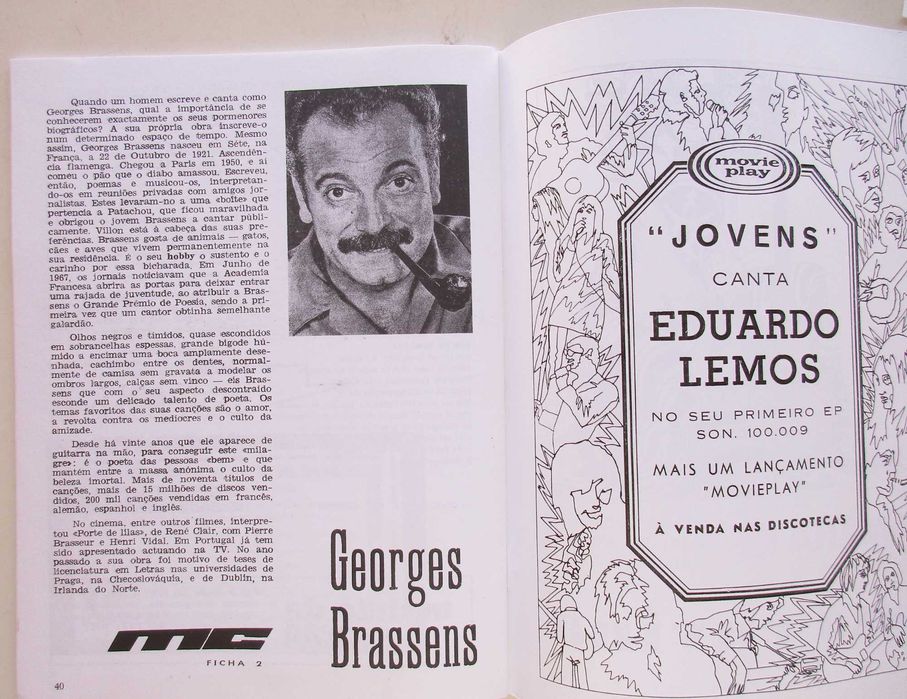José Afonso	- - -		Mundo da Canção	- - - - -	Revista