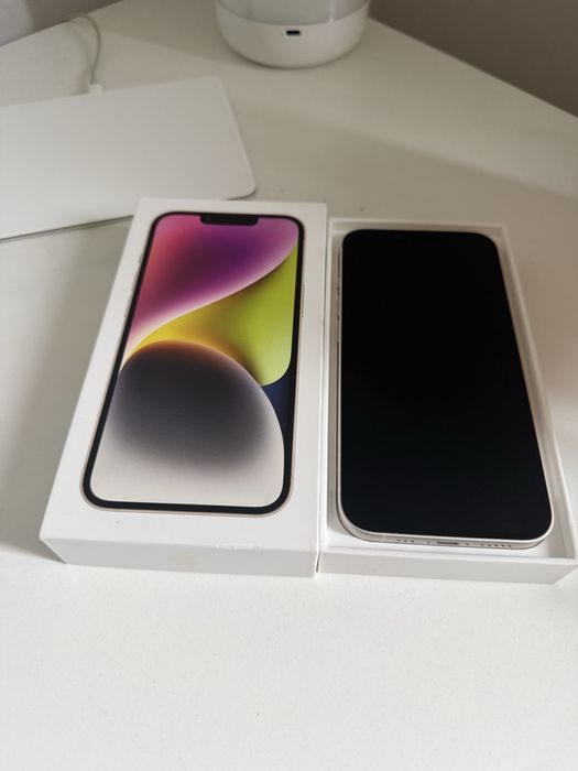 iPhone 14 128gb Starlight Jak Nowy Bateria 100%