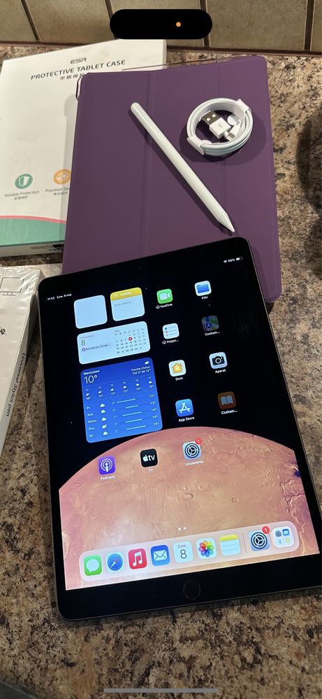 Tablet iPad Apple Retina 10” + NOWY RYSIK + nowe etui - super stan