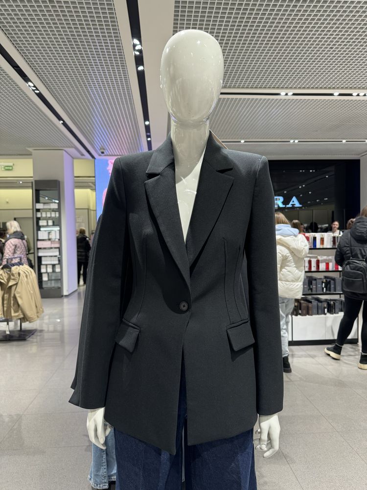 вишуканий приталений блейзер zara new xs  | піджак