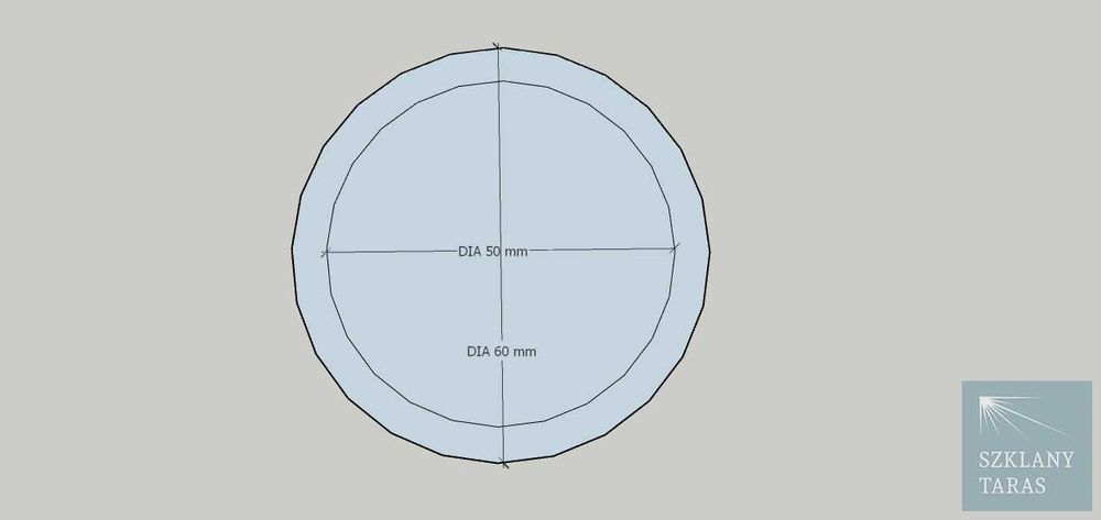 Uchwyt do drzwi szklanych przesuwnych stal nierdzewna ANTRACYT 2 szt.