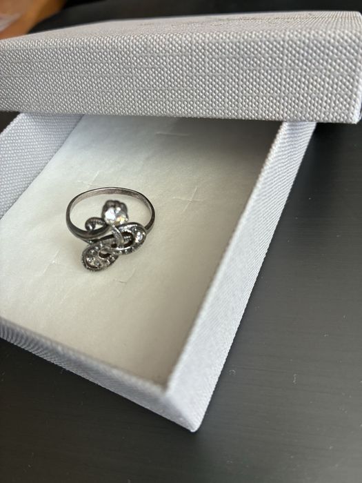 Срібна каблучка, кубічний Цирконій. Украіна