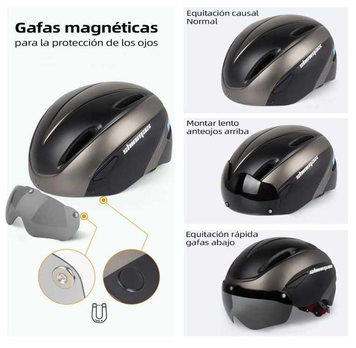Kask rowerowy dla dorosłych KINGLEAD rozmiar 57-61cm z goglami