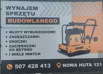 Wynajem sprzętu budowlanego zagęszczarki młot