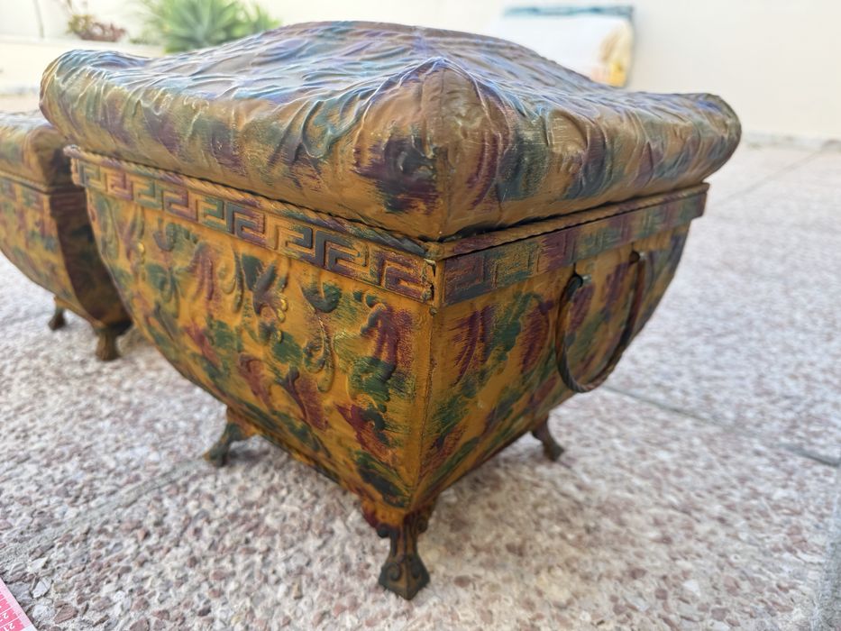 Caixas decorativas em latao de marrocos otimo estado