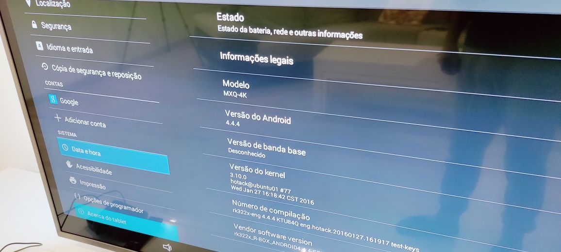 Box Android Mxq 4k tv