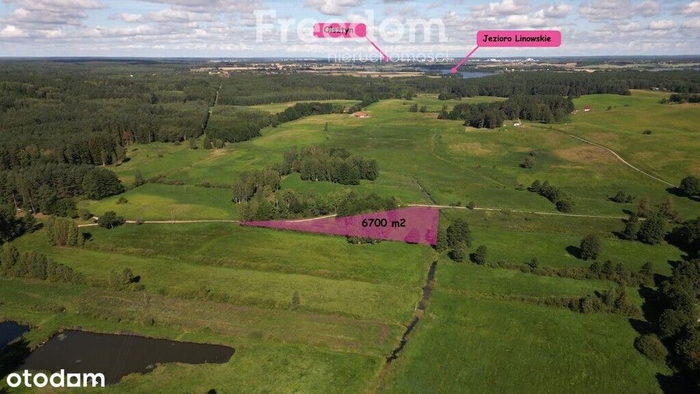 Atrakcyjna działka w Kabornie gm. Purda