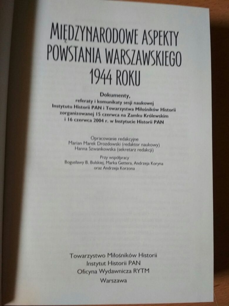 Międzynarodowe aspekty powstania Warszawskiego 1944r