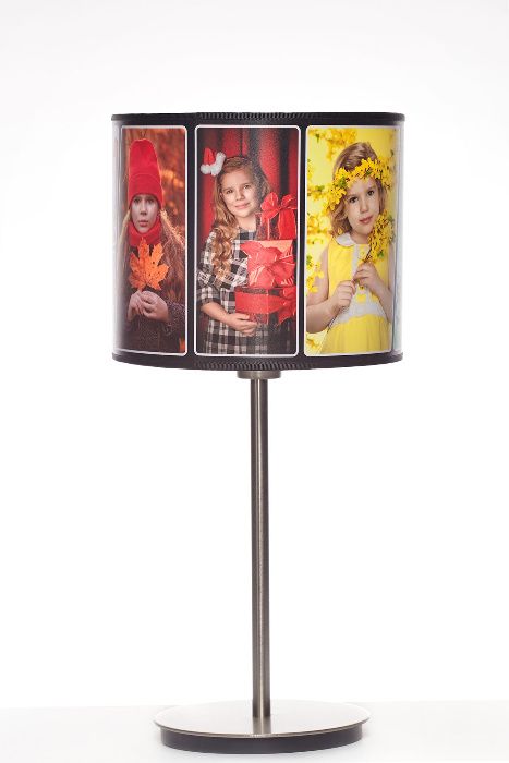 Lampka stojąca nocna z abażurem z TWOICH zdjęć