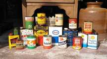 Latas de óleo vintage petroliana coleccionáveis