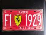 Placa metal Ferrari, Volkswagen Beetle - Estilo Vintage