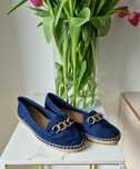 Buty zamszowe espadryle granatowe na wiosnę lato Atmosphere rozmiar 39