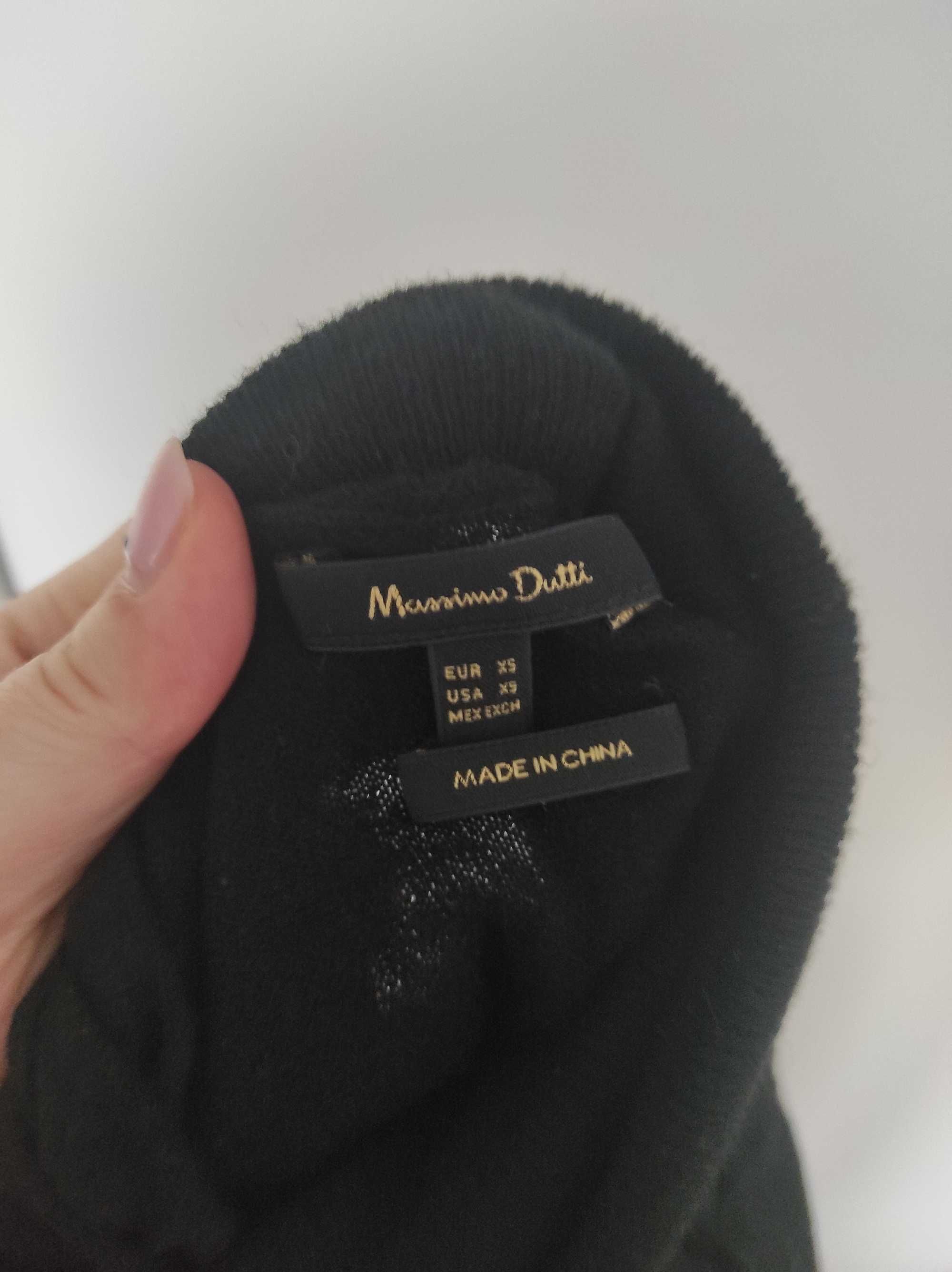 czarny golf sweter wełna wełniany Massimo Dutti XS oversize