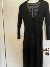 Sukienka azurowa czarna