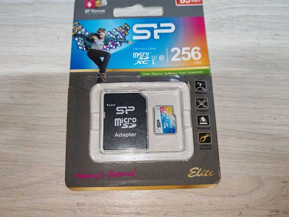 Карта памяти Silicon Power 256Gb microSDXC class 10 UHS-I U1 Elite