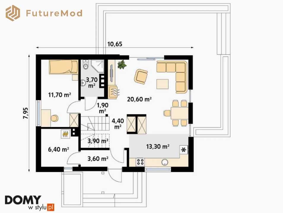 Dom szkieletowy Anka DR-ST 115,5m2