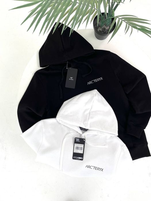 Худі Arc’teryx чорне/ біла кофта арктерікс чоловіча/ чоловіче худі арк