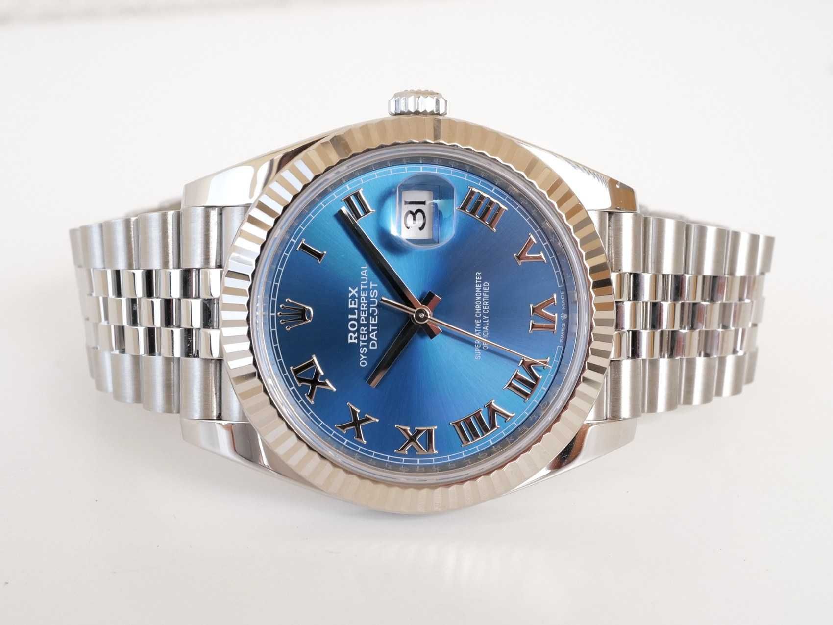 Rolex Datejust 41 mm Blue Roman Dial Jubilee