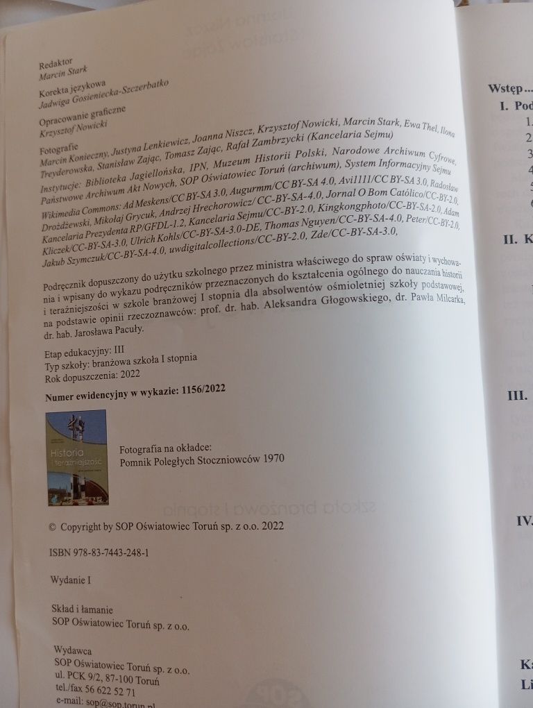 Historia i teraźniejszość szkoła branżowa I stopnia