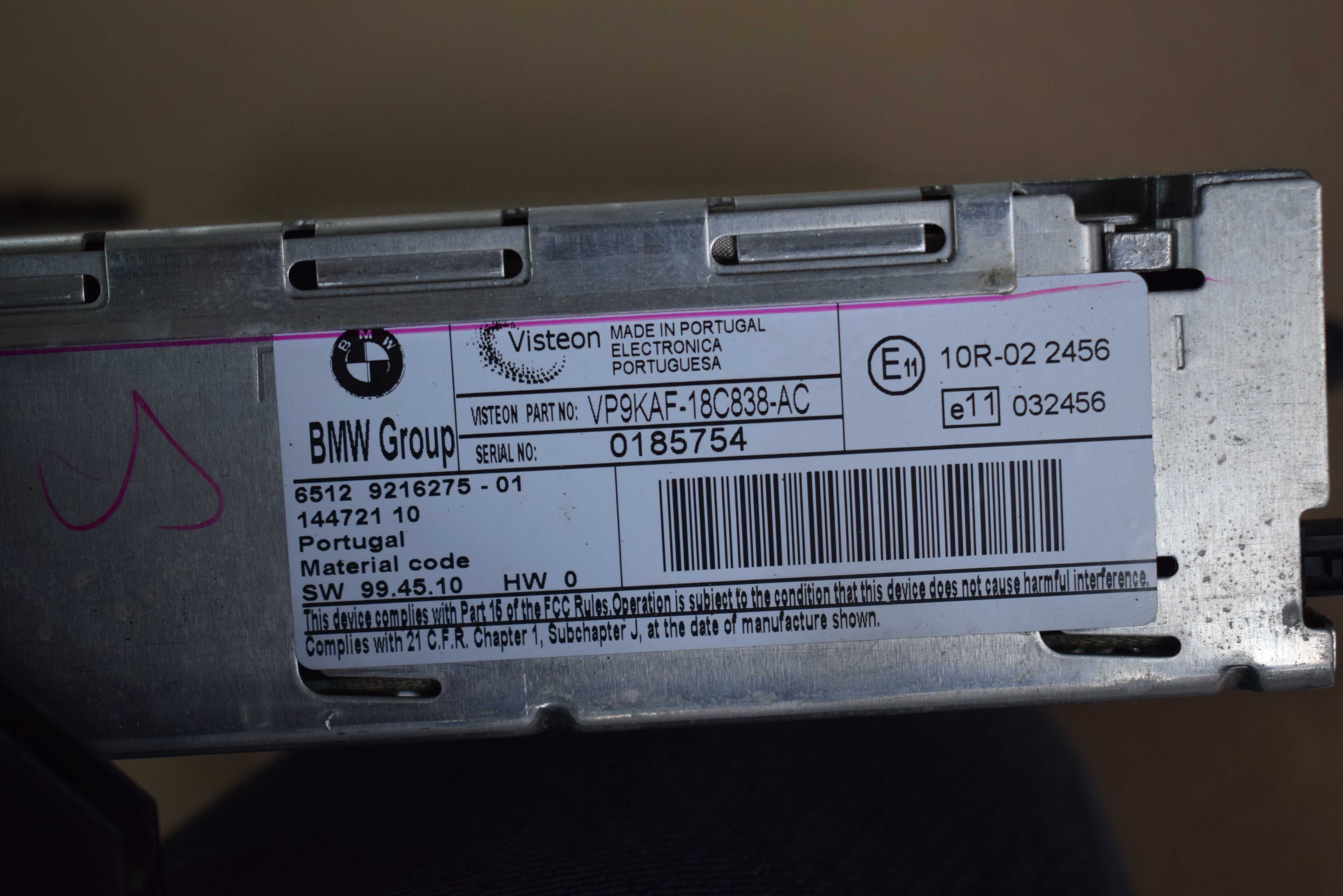 radio cd BUSINESS BMW E90 E87 E81 E82  lift 08r.921.6275
