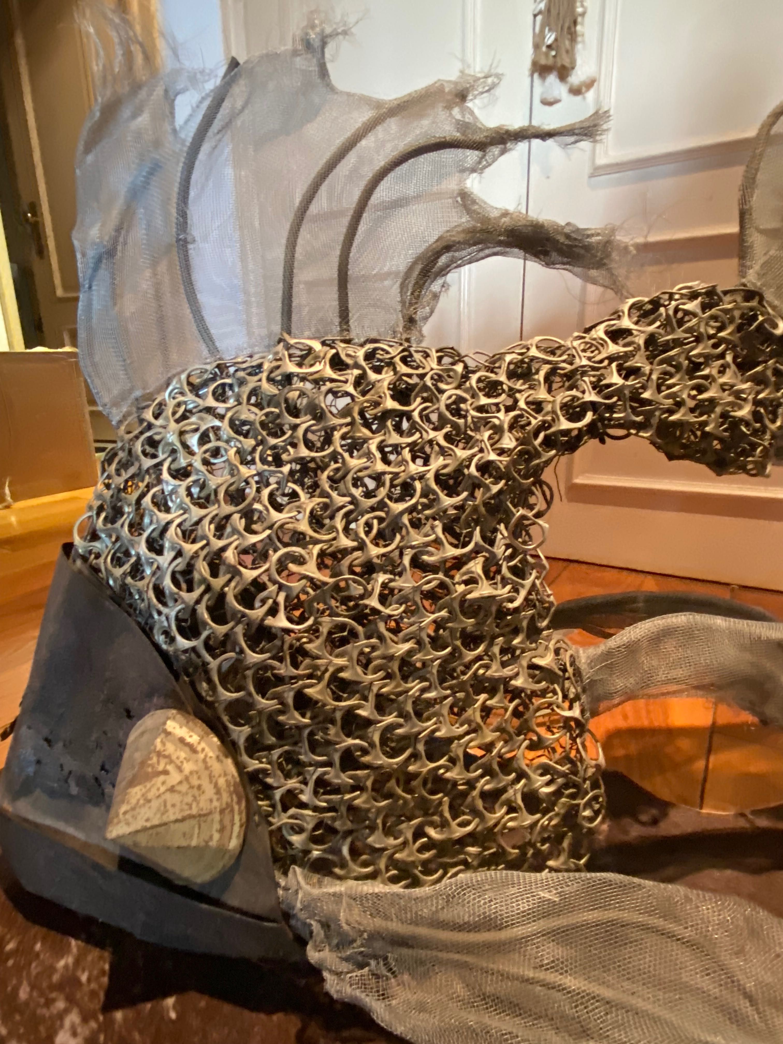Escultura de Peixe em Ferro Furjado