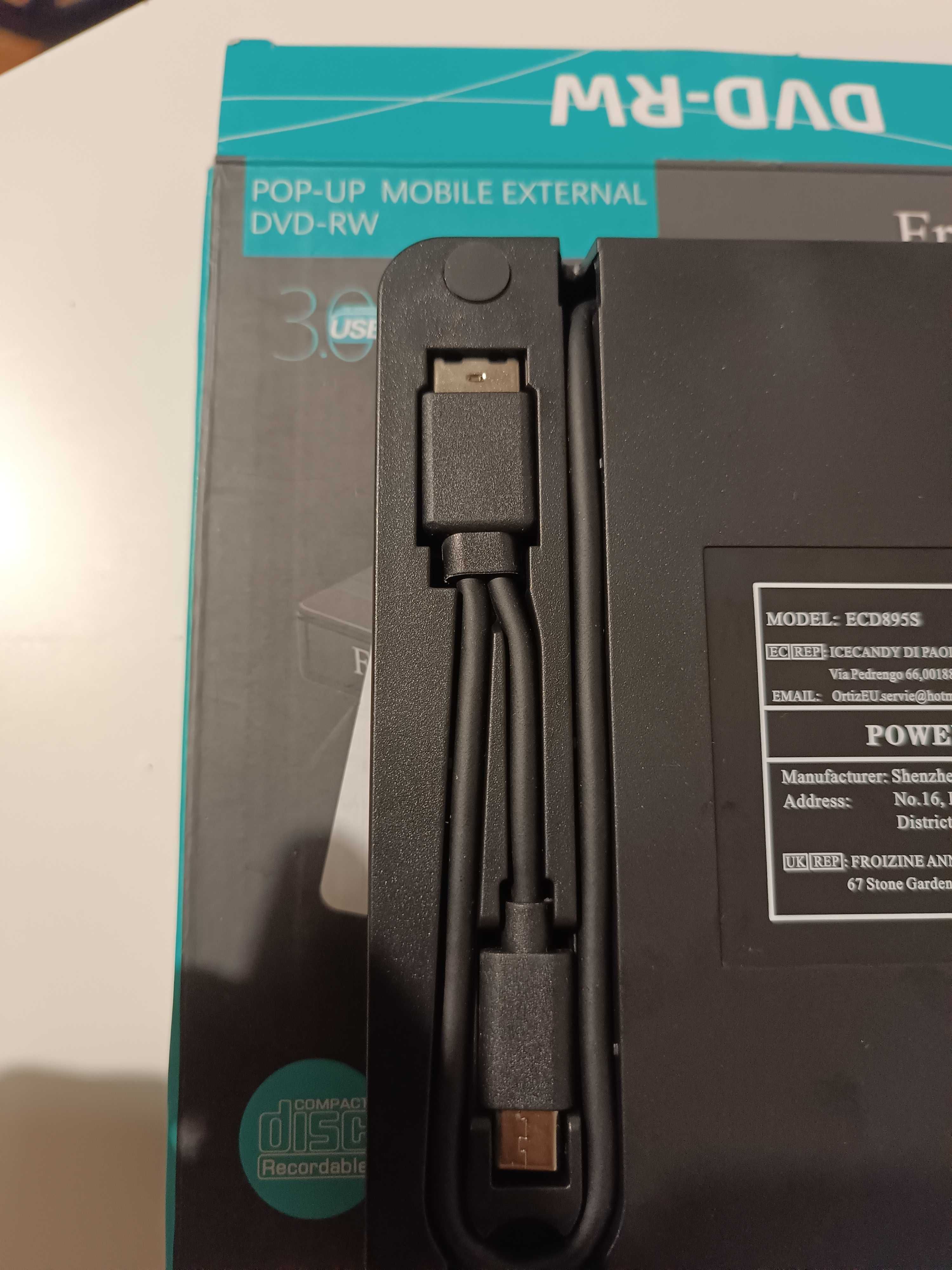 Zewnętrzny napęd CD DVD Typ C USB