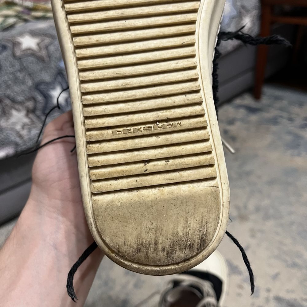Rick Owens  DRKSHDW ramones slashed 42it / 26.5-27cm