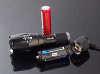 Kit completo lanterna táctica Led Cree 4000 lumens com zoom