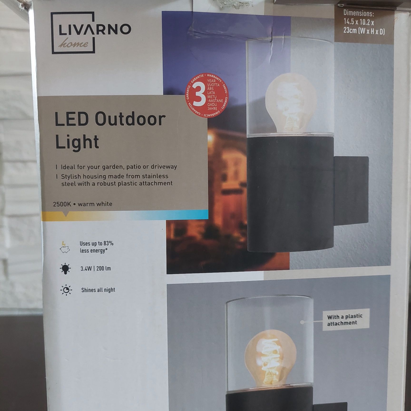 Lampa zewnętrzna LED nowa