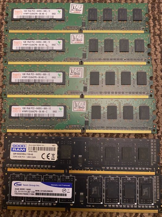 Модули оперативной памяти (ОЗУ) для ПК и ноутбуков.