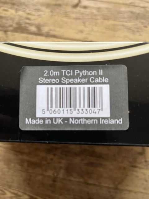 TCI Python II kable głośnikowe 2x2 m Hi-End NOWE