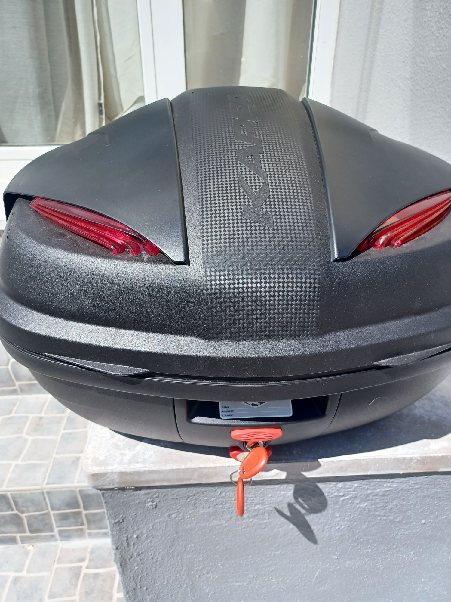Topcase Kappa 45 L com raquete fixadora à mota
