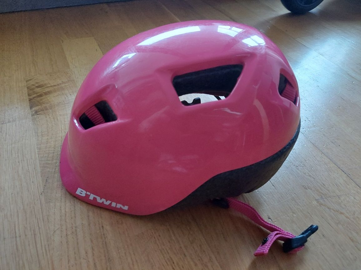 Kask rowerowy Decathlon 48-52 cm różowy