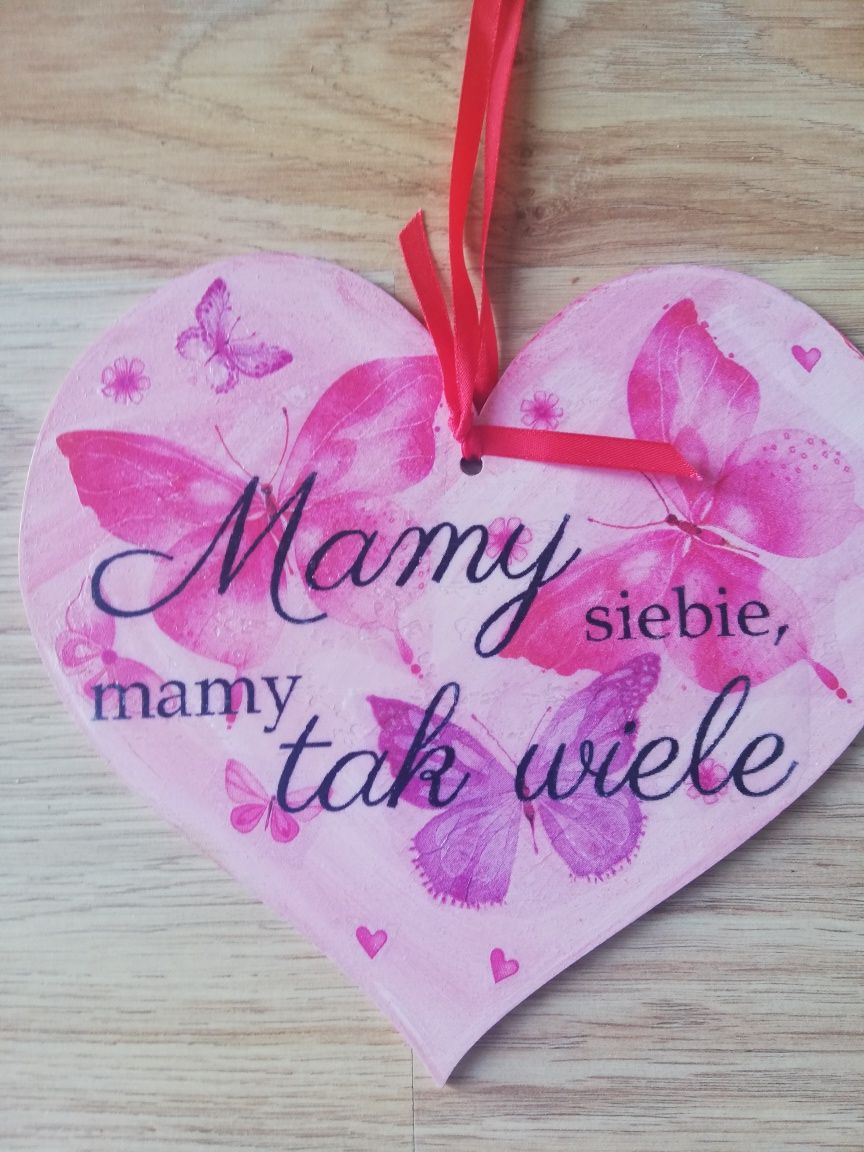 Srece decoupage 20x20, walentynki