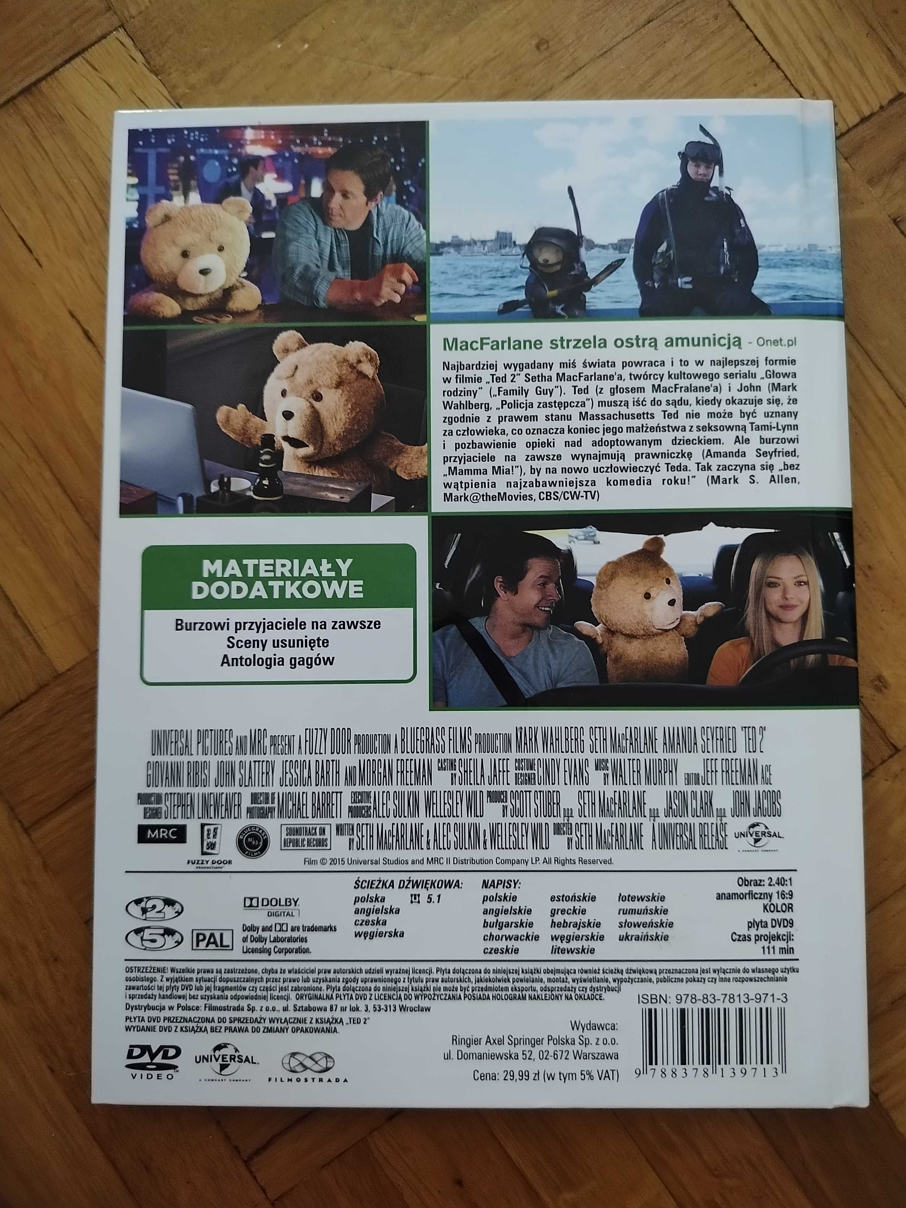 Film DVD i książka Ted 2