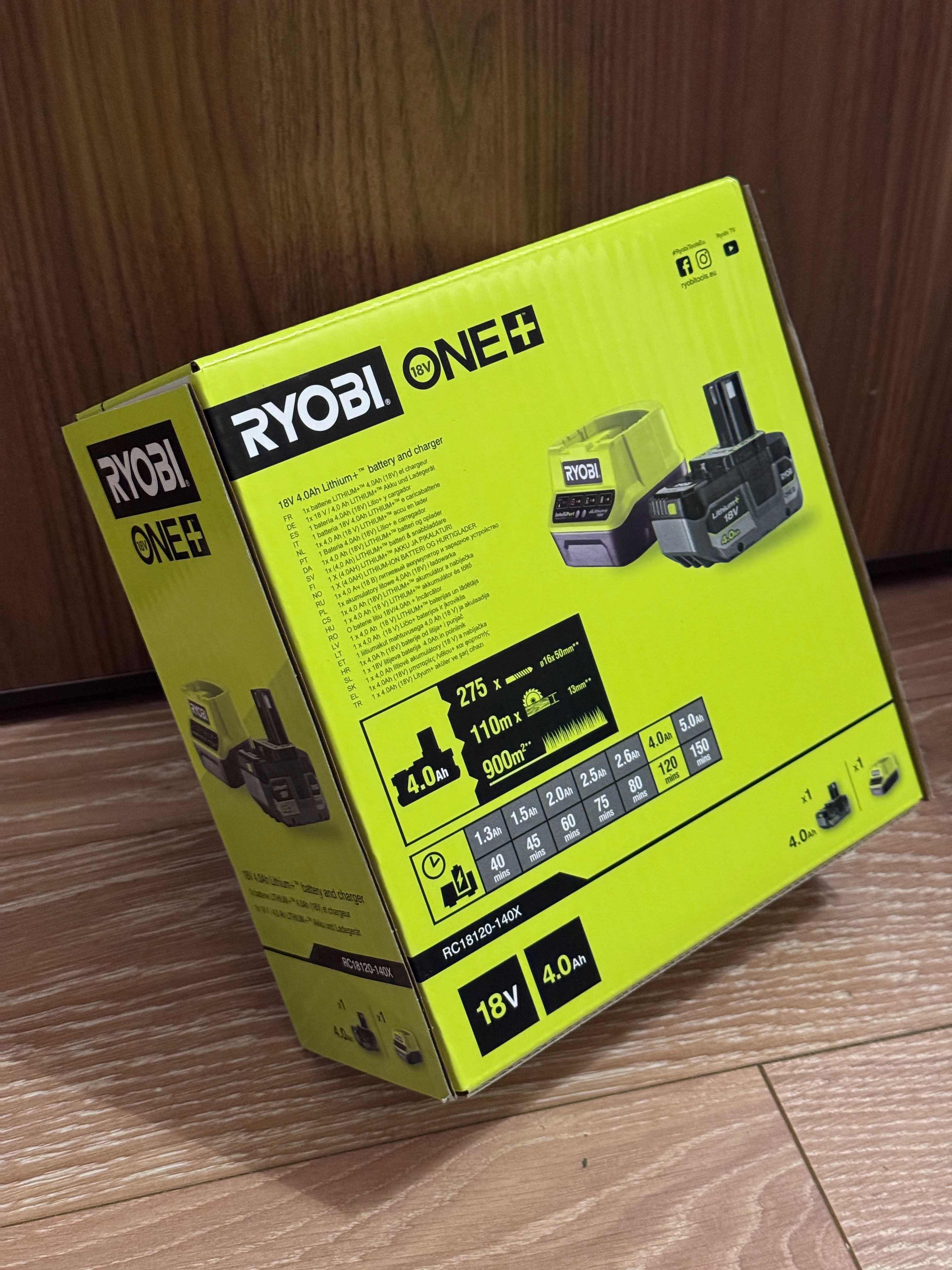 ZESTAW 2w1 Bateria Ładowarka RYOBI Nowa Oryginał 3 Lata Gwarancji
