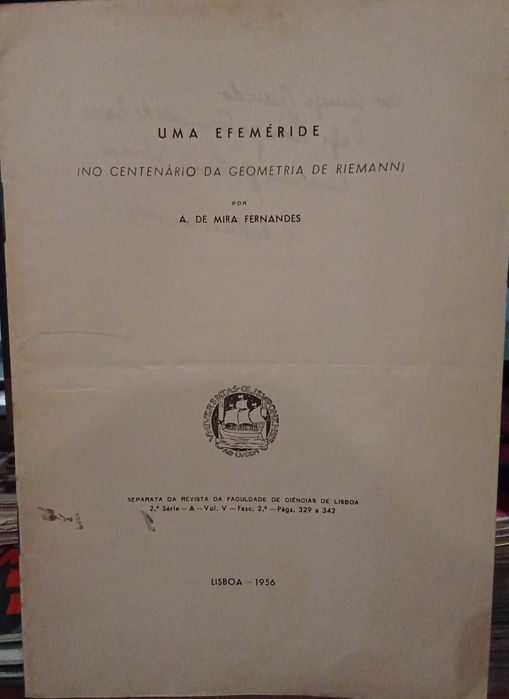 Uma Efeméride (No Centenário da Geometria de Riemann)