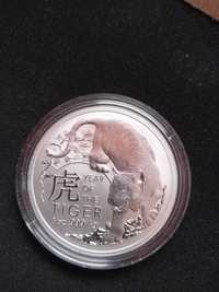 Srebrna moneta rok tygrysa 2022 ram